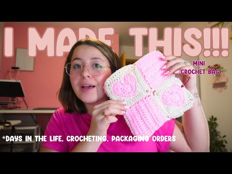 Day In The Life, Vlog #67 | Crocheting, Sewing, Packaging Orders, Small Business Owner [Video]
