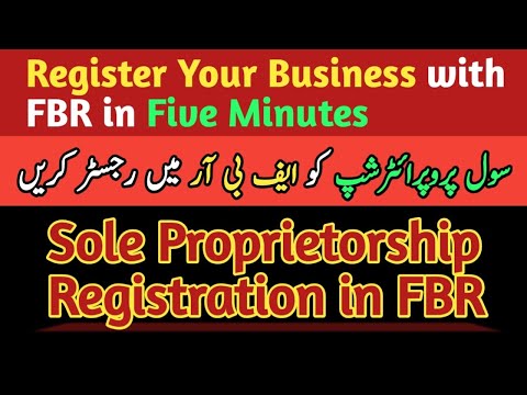 How to Register Business with FBR | Sole Proprietorship FBR Registration 2024 | Financial Analyst [Video]
