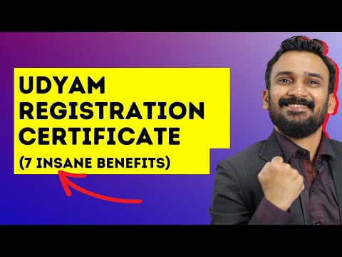 Udyam Registration Certificate Benefits in 2024 (Top 7) [Video]