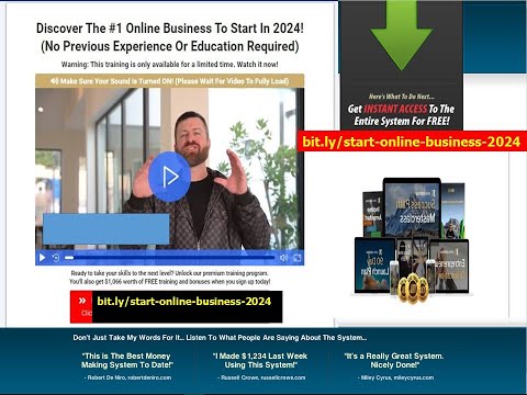 Start Online Business  –  Profitable  online business to start in 2024  – Video Training