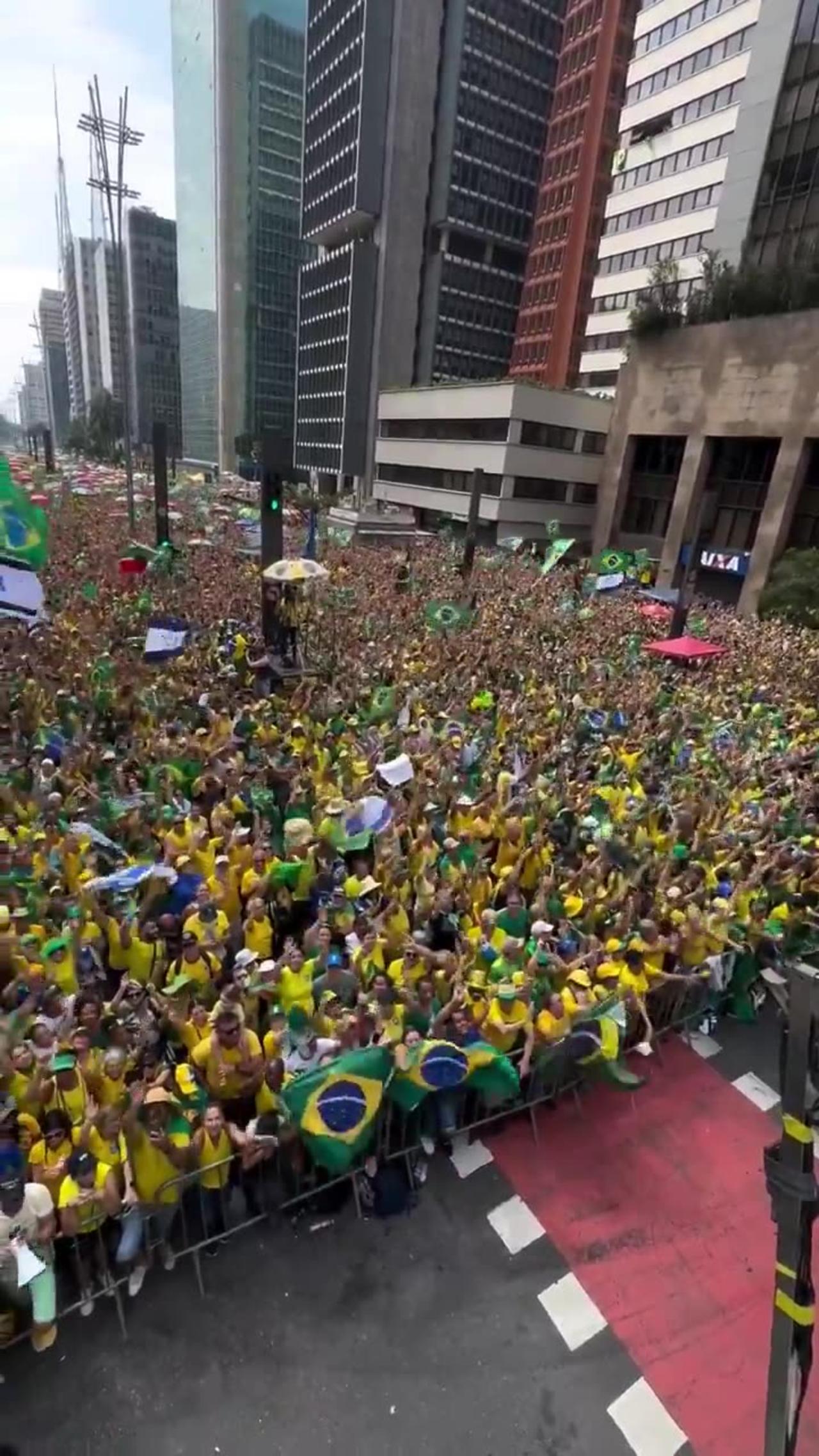 Wow one of the largest protests in Brazils [Video]