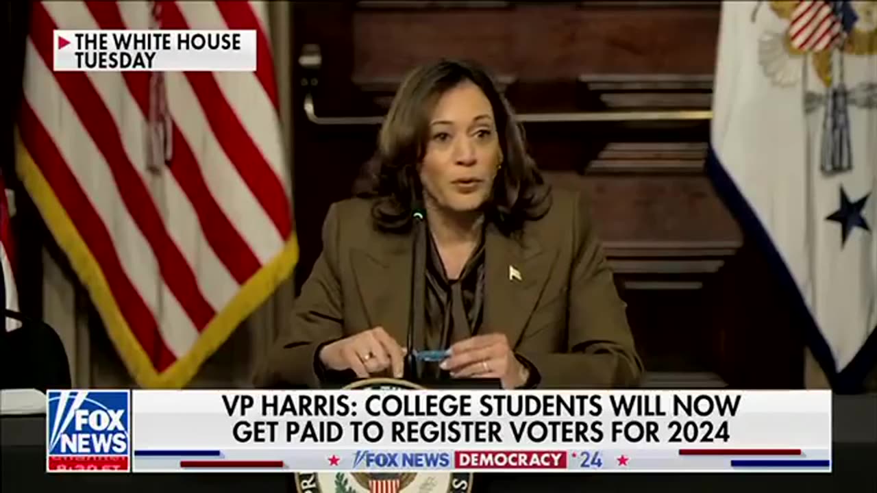 Kamala Says Federal Govt Will Use Taxpayer Funds For College Students To Register Voters [VIDEO]