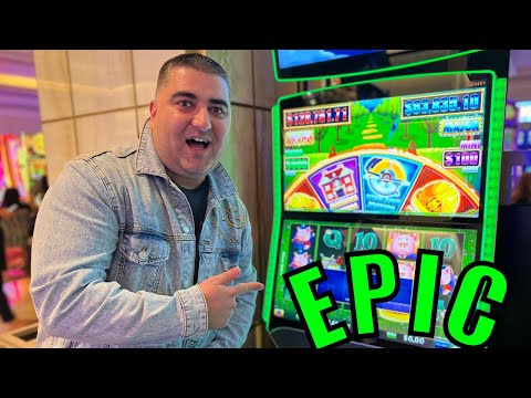 EPIC JACKPOT On Huff N More Puff Slot Machine [Video]
