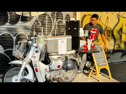 Cafe Vlog Mobile Coffee Shop Motorbike Bar Kopi Concept Small Business Idea Barista Work Relax Mood [Video]