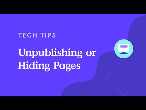 How Do I Unpublish or Hide a Page? [Video]