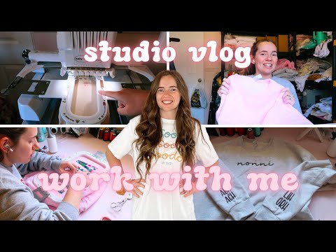 LOTS OF EMBROIDERY | Week in the Life of a Small Business Owner | Appliqué Work | Studio Vlog [Video]