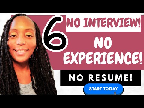 6 No Experience Work from Home Jobs 2024 [Video]