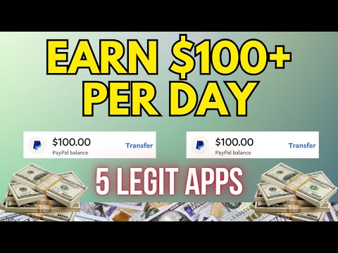 EARN $100 PER DAY PAYPAL With 5 Legit APPs (Make Money Online 2024) [Video]
