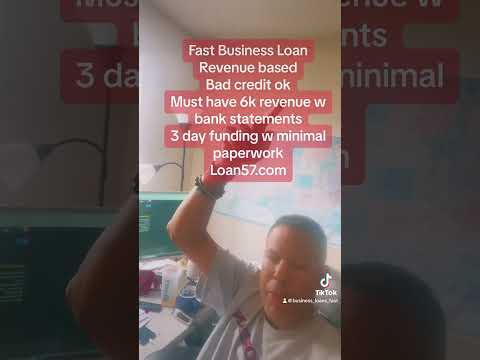 Fast business loan bad credit ok 7k monthly revenue required w bank statements 3 day closing [Video]
