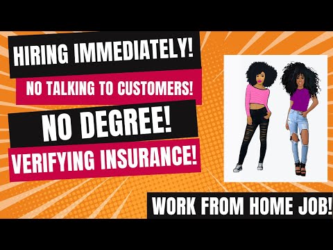 Hiring Immediately No Talking Work From Home Job Verifying Medical Insurance No Degree Remote Job [Video]