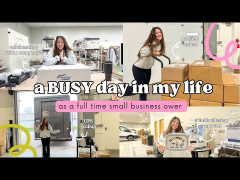 Day in the Life of a Small Business Owner | Small Business Vlog | Embroidery | Packing Orders | [Video]
