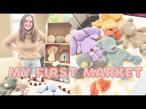 my first market 💗 || crochet market prep + vlog! | Small Business Owner | Craft Fair | Booth Set-up [Video]