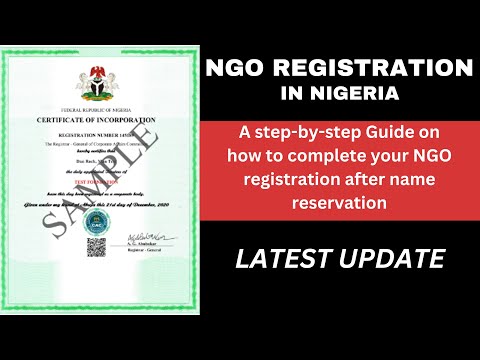 NGO Registration in Nigeria [ Latest Update in 2024 ] [Video]