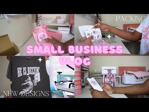 SMALL BUSINESS VLOG: How I make my T-shirts, My largest Order, New Designs [Video]