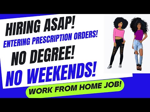 Hiring ASAP! Entering Prescription Orders No Degree Work From Home Job Online Jobs 2024 Remote Work [Video]