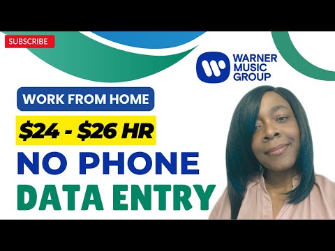 NO PHONE $24 – $26 HR | WARNER MUSIC GROUP REMOTE WORK FROM HOME | DATA ENTRY JOB [Video]