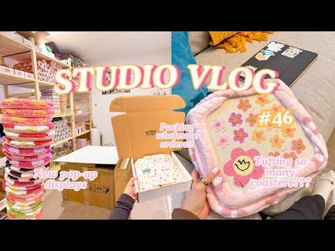 Tufting TONS of items for orders, making a new pegboard!! | Studio Vlog 46 | Small business vlog [Video]