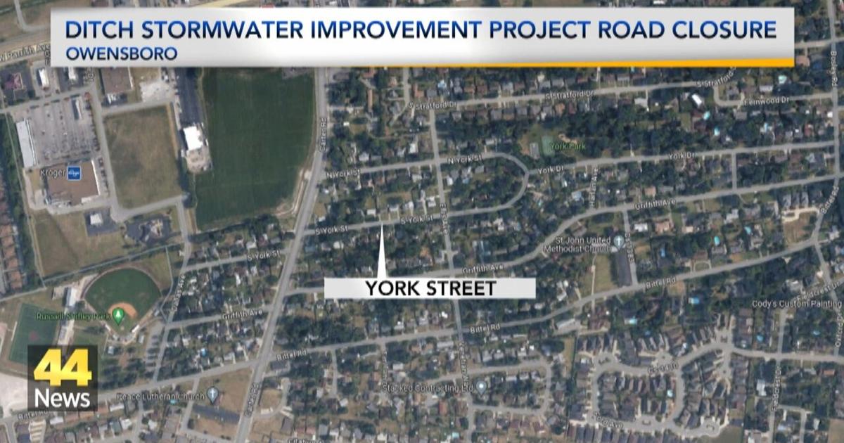 Road closure starting in Owensboro for ditch stormwater improvement project | Video