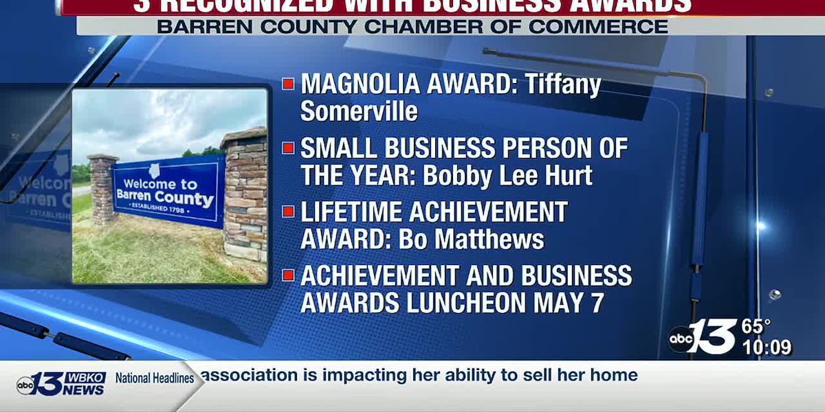 Barren County Chamber of Commerce awards 3 with business awards [Video]