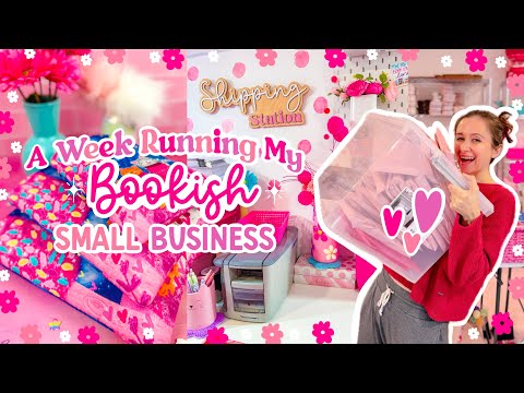 A Week Running My Bookish Small Business 📚 Packing Orders, Designing New Products 🌸 STUDIO VLOG 🩷 [Video]