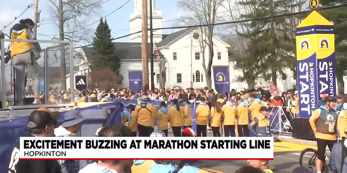 Its a lifetime goal: Excitement buzzing at Boston Marathon starting line [Video]