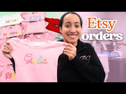 Small Business Vlog✨ A Realistic Day Working on Etsy Orders for my kids clothing shop [Video]