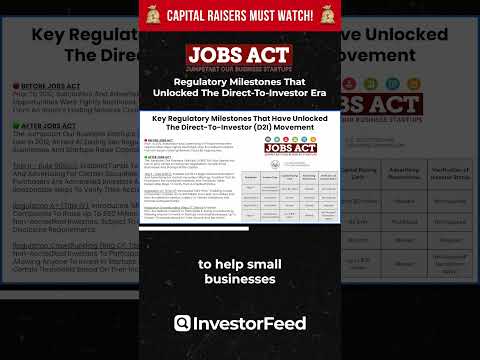 NEW Laws That Unlocked “Direct-To-Investor” (D2I) Era [Video]