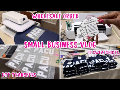 Small Business Vlog: How I Make Sweatshirts Using DTF Transfers [Video]
