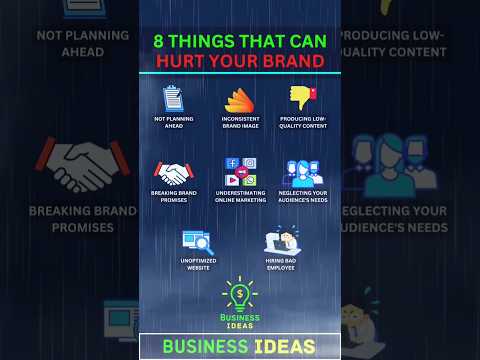 8 THINGS THAT CAN HURT YOUR BRAND | BUSINESS IDEAS💡 [Video]