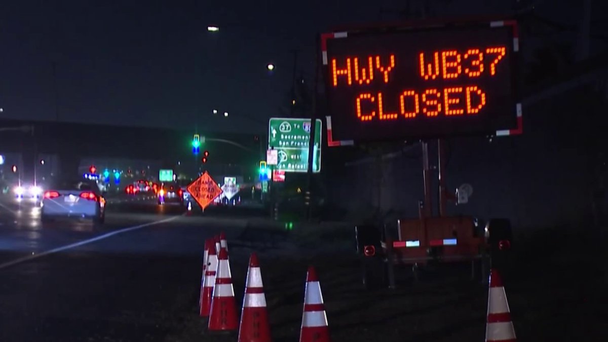 Part of Hwy. 37 closed for the weekend  NBC Bay Area [Video]