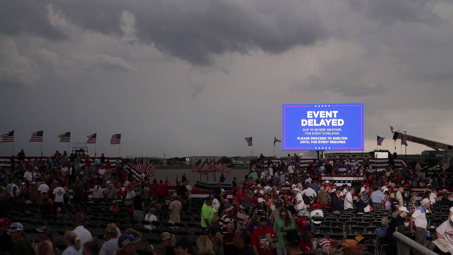 Trump cancels rally because of weather, proving the difficulty of balancing a trial and campaign  WSOC TV [Video]