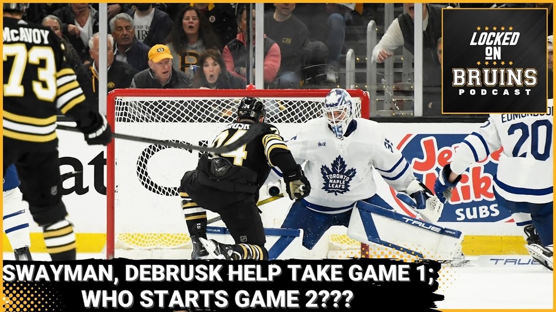 Bruins Win Game 1 vs. Leafs Thanks to Swayman, Secondary Scoring; Who Starts Game 2? [Video]