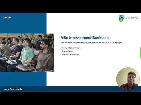 MSc in International Business at UCD Smurfit School – Programme Overview [Video]