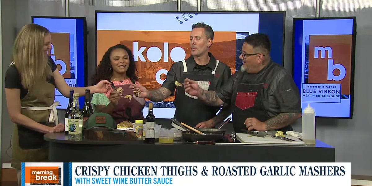 KOLO Cooks: Chef Chapin and Chef Butterfield make crispy chicken thighs and Dani Morris from Full Glass Events shares wine pairings [Video]