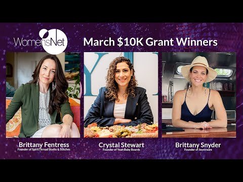 Amber Grant, Food & Beverage, and Startup $10K Grant Winners for March 2024 [Video]