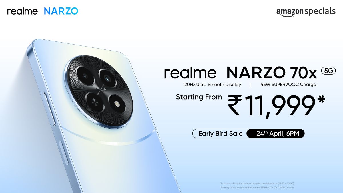 Realme Narzo 70x 5G Launched With Segment’s Best Display; Check Price, Early Bird Sale, Specifications Here [Video]
