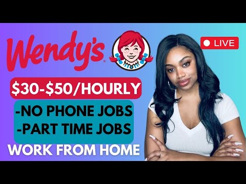 5 Non Phone Work From Home Jobs I Wendy’s Is Hiring! $30-$50 Hr Work Remotely! [Video]