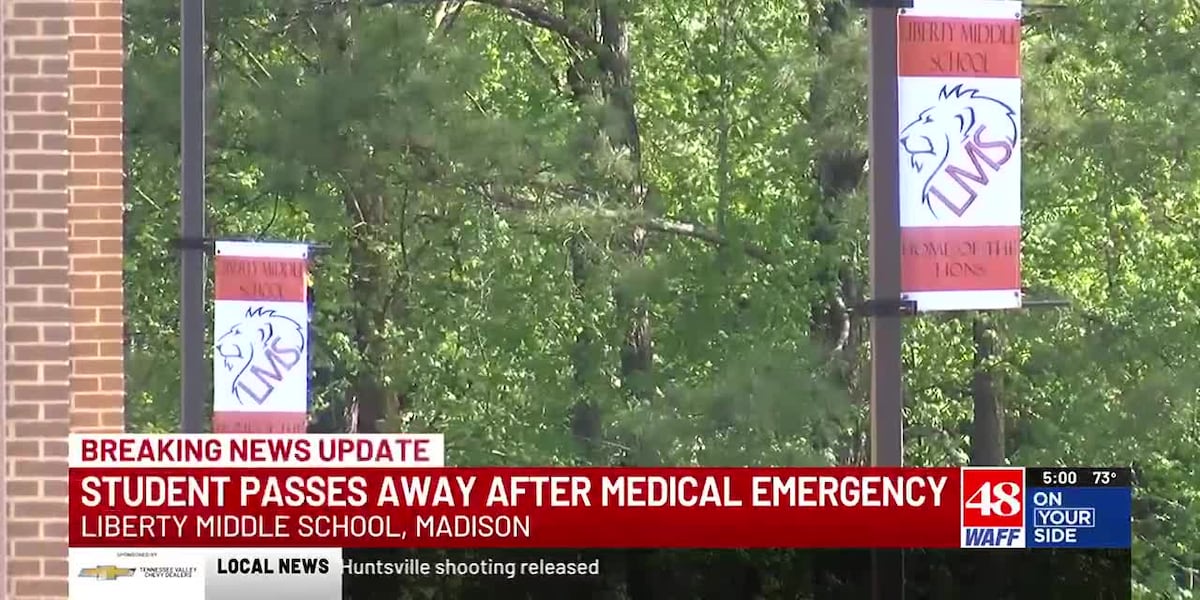 Student dies after medical emergency at Liberty Middle School [Video]
