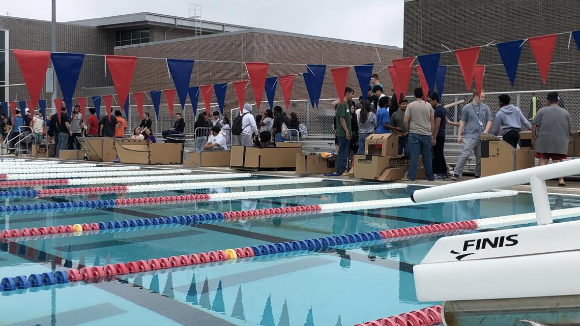 Tyler ISD holds Boat Race Regatta using cardboard and duct tape [Video]