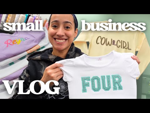 Sunday Small Business Vlog ✨ Creating New Items & Testing a New 3D Puff Embroidery  Font [Video]