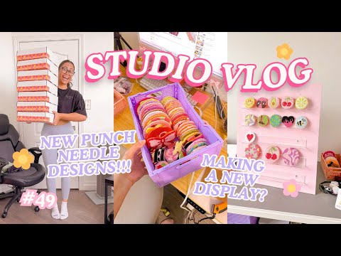 Building a new market display & making new product designs | Studio Vlog 49 | Small business vlog 🌷💜 [Video]
