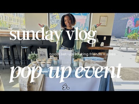 small business pop-up market \ 2024 small business owner vlog, pop-up shop, sunday vlog [Video]