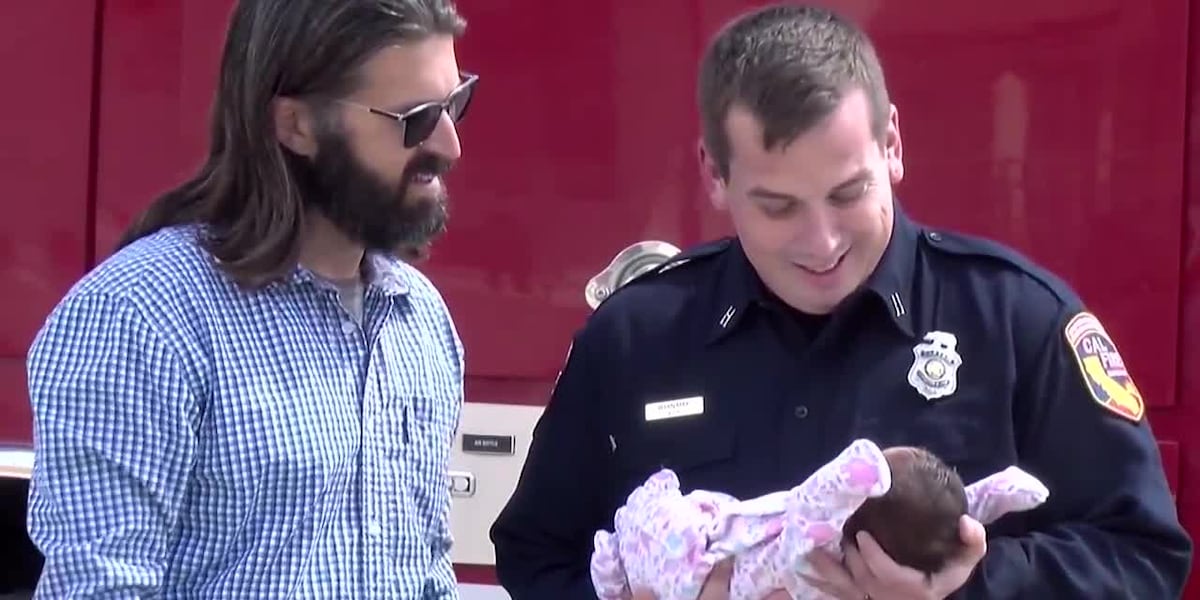 ‘She’s perfect, she’s super healthy’: Fire dispatcher helps father and mother deliver baby at home [Video]