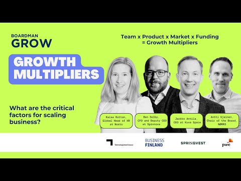 Boardman Grow “Growth Multipliers” Event –  What are the critical factors for scaling business? [Video]
