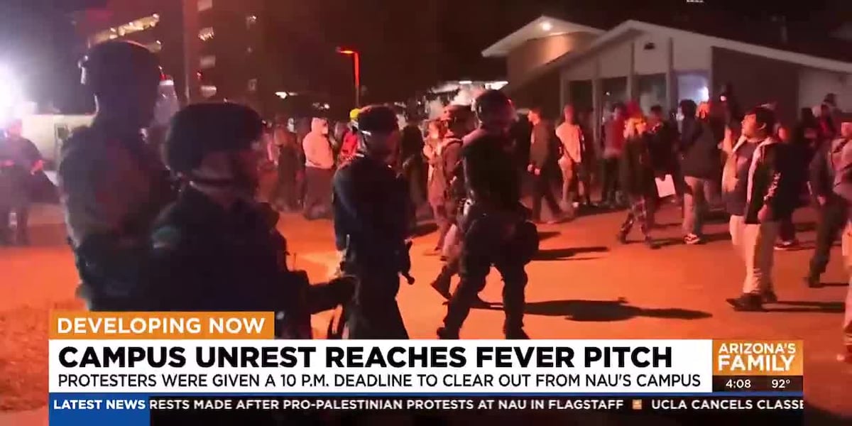 Pro-Palestinian protests at NAU in Flagstaff lead to 24 arrests [Video]