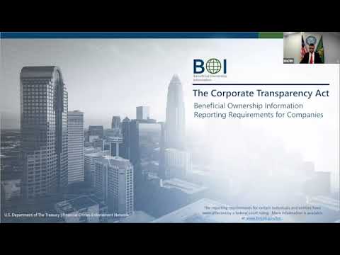 FinCEN Info Session: How to Comply with New Beneficial Ownership Reporting Requirements [Video]