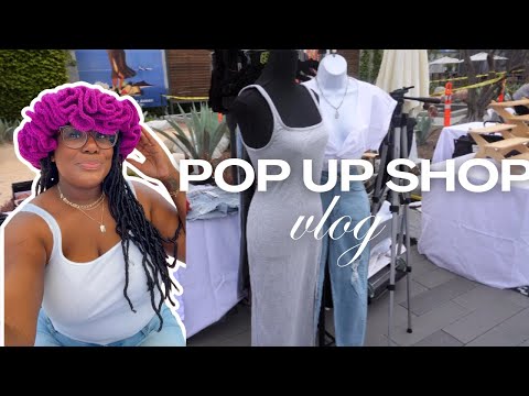 POP UP SHOP VLOG || shopping for new inventory + prep with me + booth set up + more [Video]