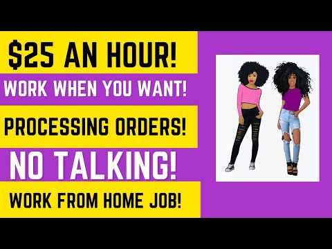 $25 An Hour Processing Orders No Talking Non Phone Work From Home Job No Degree Remote Work [Video]