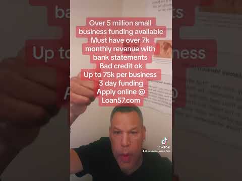 Bad credit business loan available Must have over 7k monthly business revenue with bank statements [Video]