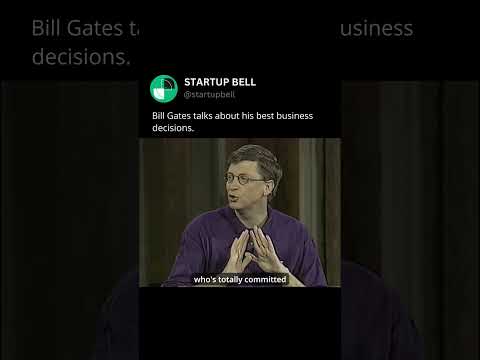 Bill Gates on his best business decisions [Video]